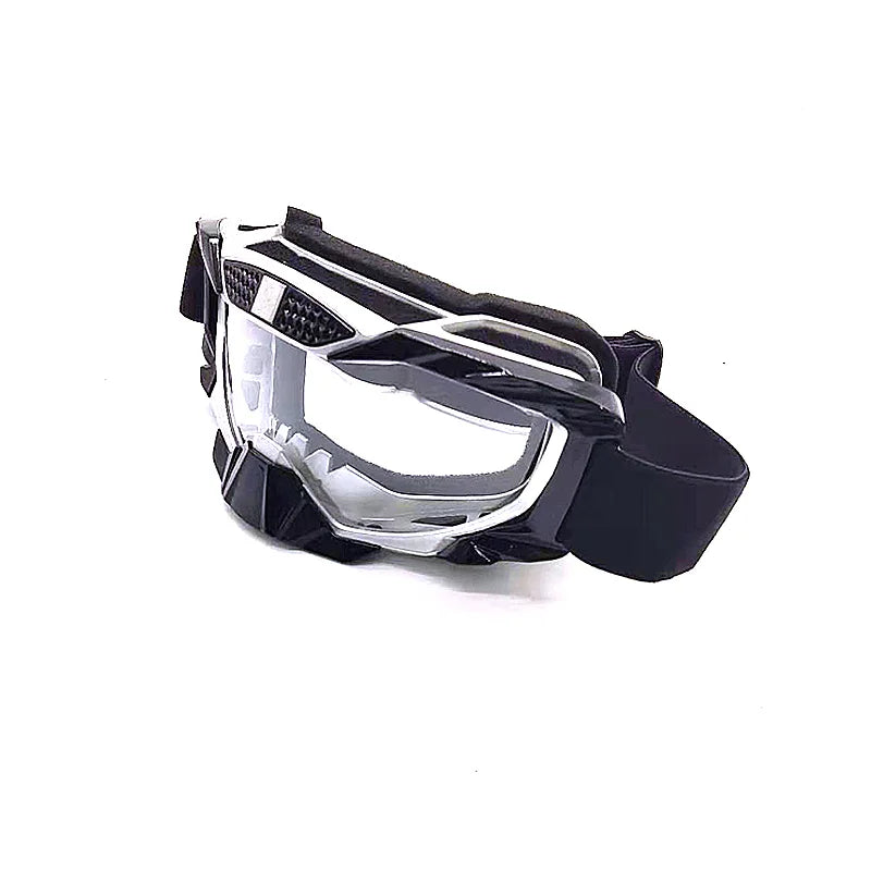 Outdoor Sport Motorbike Clear Glasses Anti Fog Motocross Goggles Motorcycle Goggles For Eye Protect Black - Motovile