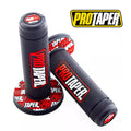 PROTAPER HANDLE GRIP for ATV, BANSHEE 350, RAPTOR 700-(RED / BLACK) - Motovile
