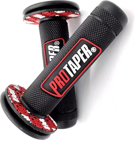 PROTAPER HANDLE GRIP for ATV, BANSHEE 350, RAPTOR 700-(RED / BLACK) - Motovile