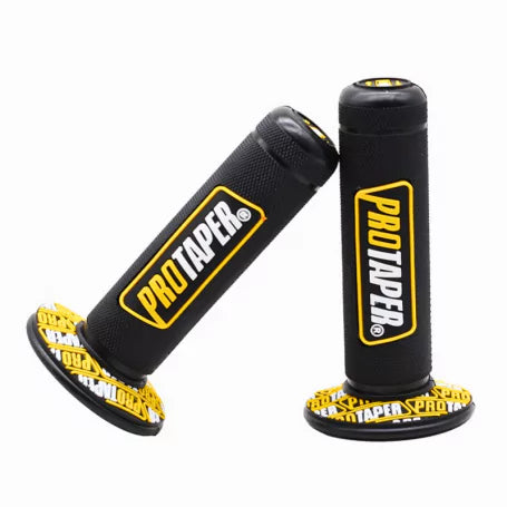 PROTAPER HANDLE GRIP for ATV, BANSHEE 350, RAPTOR 700, YAMAHA DIRT BIKE-(YELLOW/BLACK) - Motovile