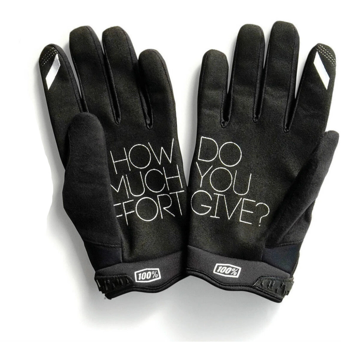 100% Brisker Cross Enduro Motorcycle Gloves – Black/Gray | Cold Weather Motocross Gloves