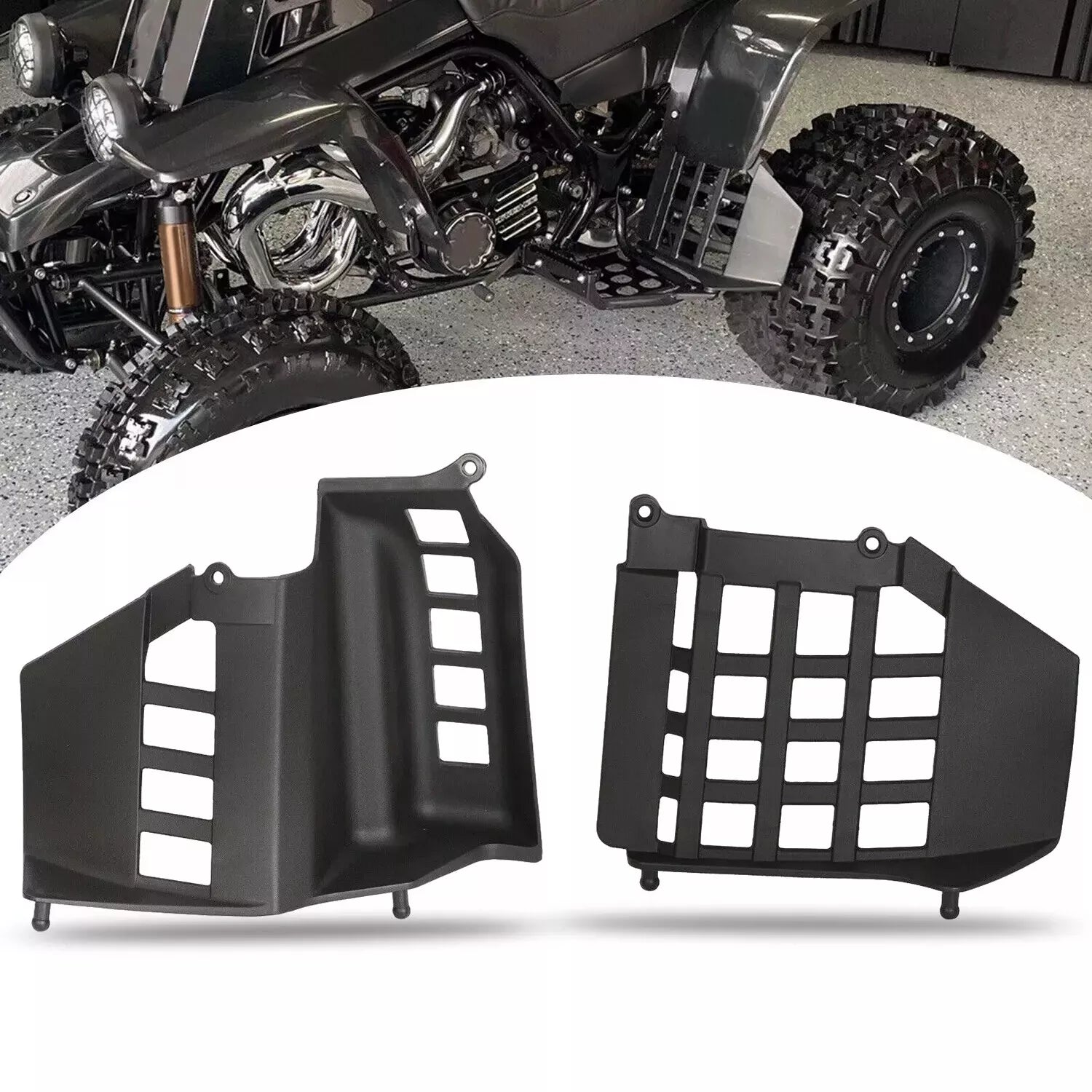 Heel Guards Nerf Bars Left & Right For Yamaha Banshee YFZ350 1987-2006 Fender Flap