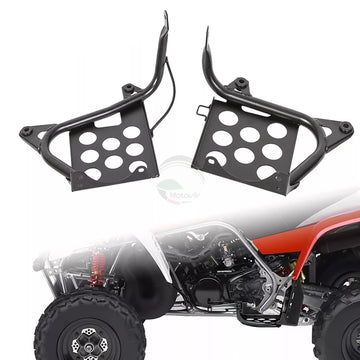 ياماها بانشي 350 YFZ350 1987-2006 قضبان حماية الكعب وحامل مسند القدمين (أسود)