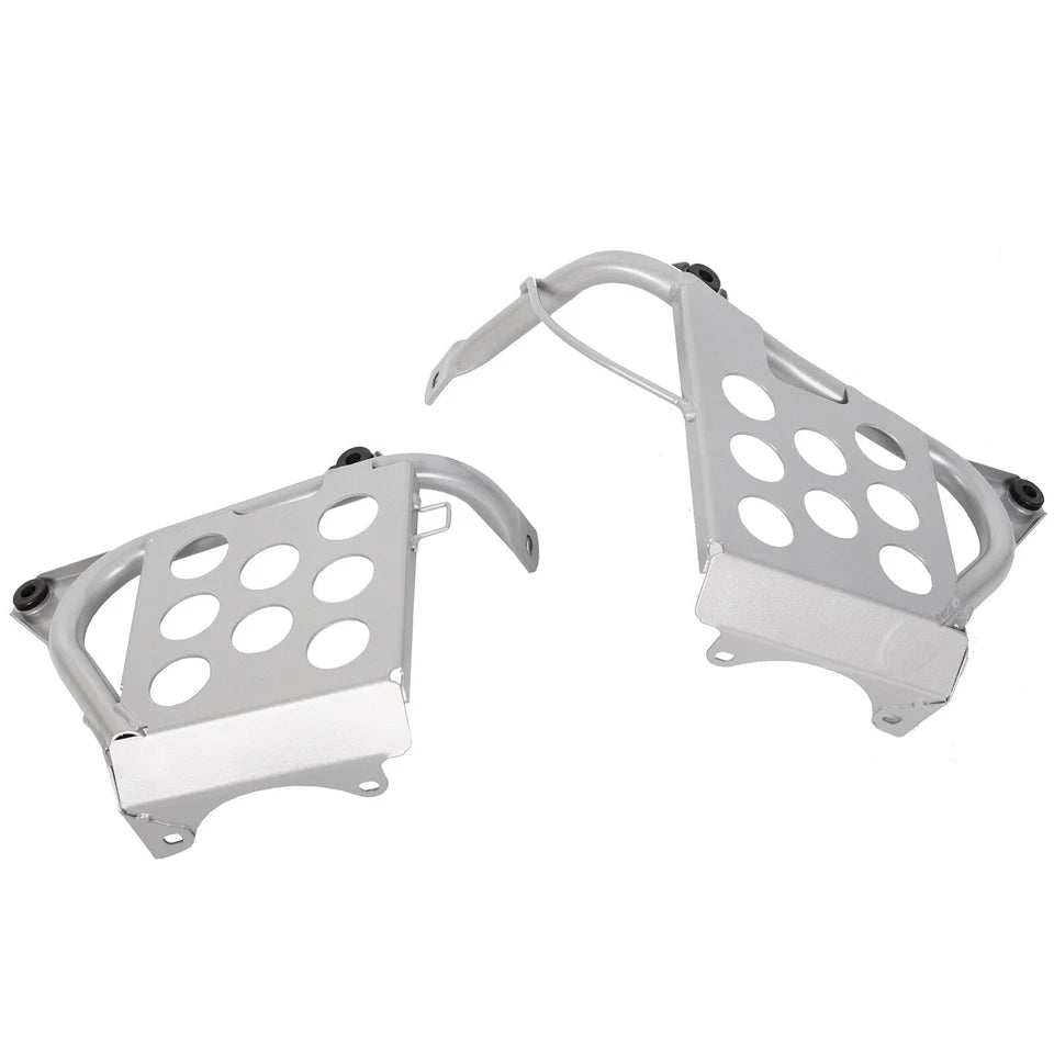 Yamaha Banshee 350 YFZ350 1987-2006 Nerf Bars Heel Guards Footrest Stand (Silver)
