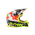 SMK Allterra Full face Off-road Helmet Fulmine Gloss Yellow / White / Red GL174 - Motovile