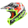 SMK Allterra Full face Off-road Helmet Fulmine Gloss Yellow / White / Red GL174 - Motovile