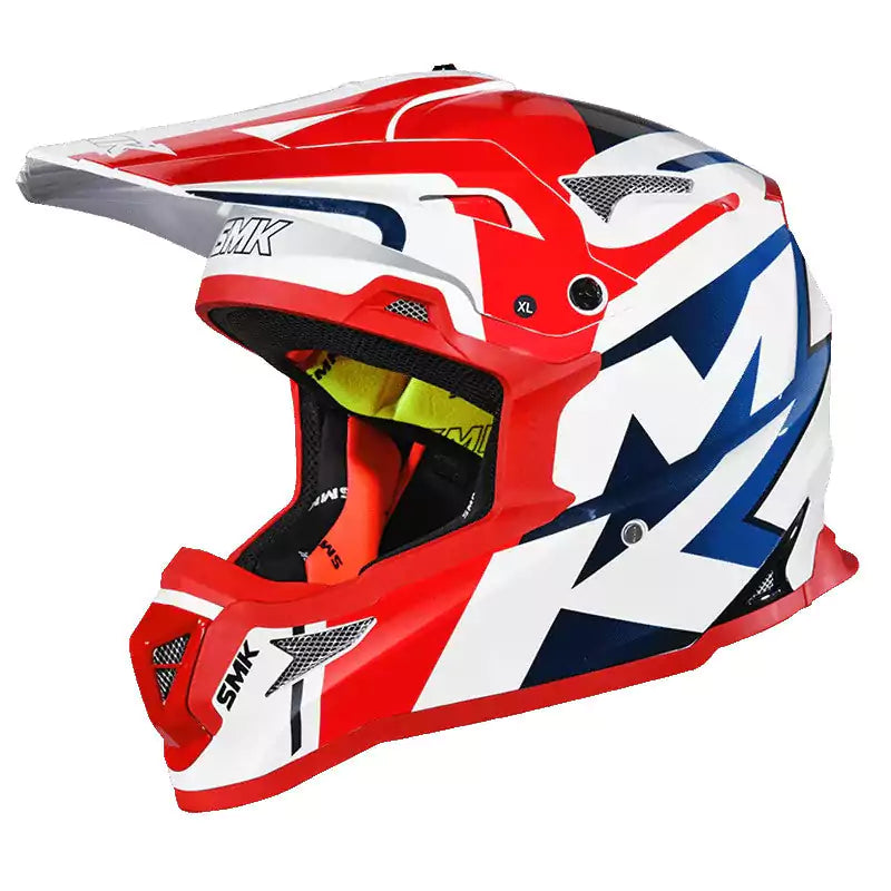 SMK ALLTERRA Off-Road Helmet X-Power (GL153) Gloss Red/Blue - Motovile