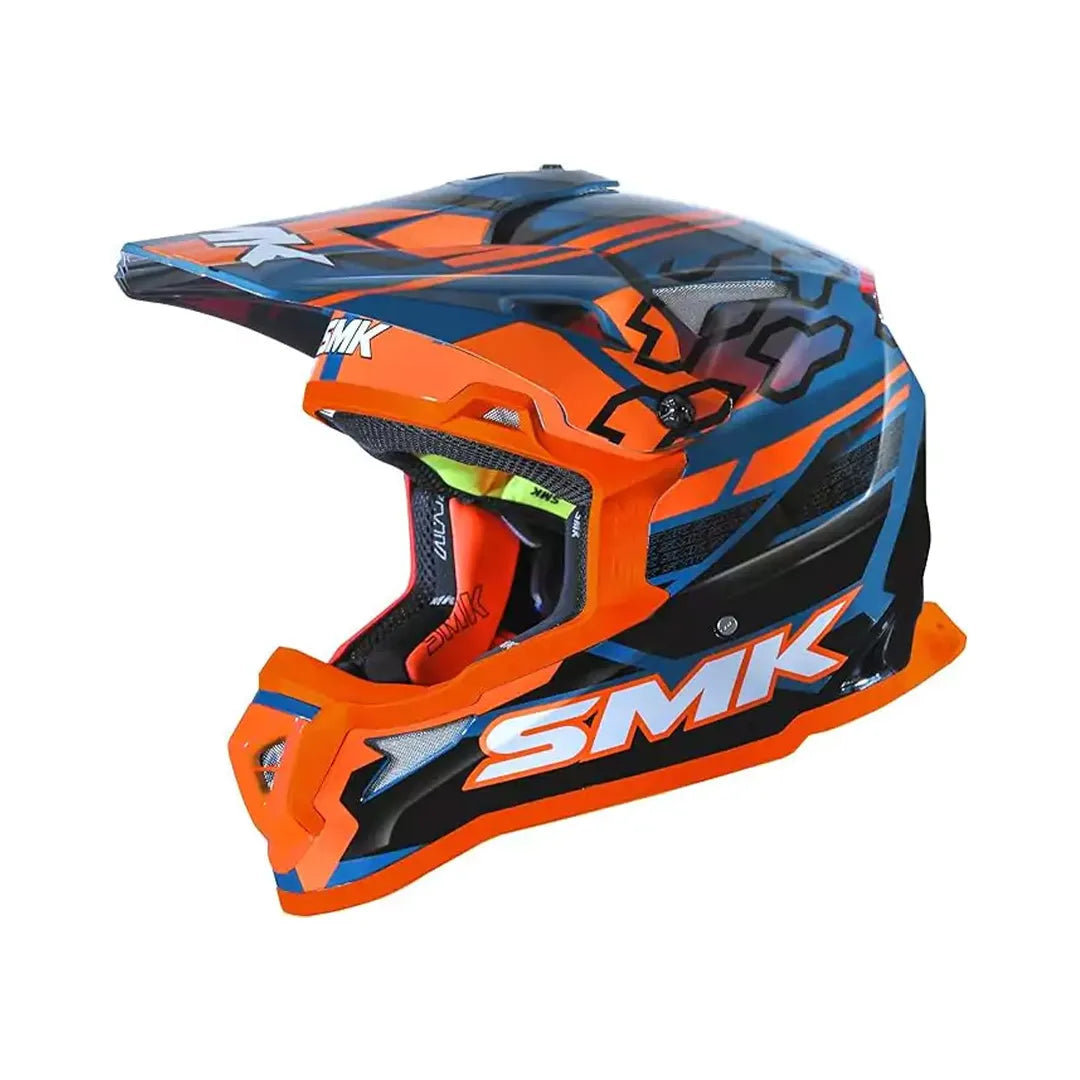 SMK Allterra Tribou Off Road Helmet for Bikers – MATE BLUE (MA527) - Motovile