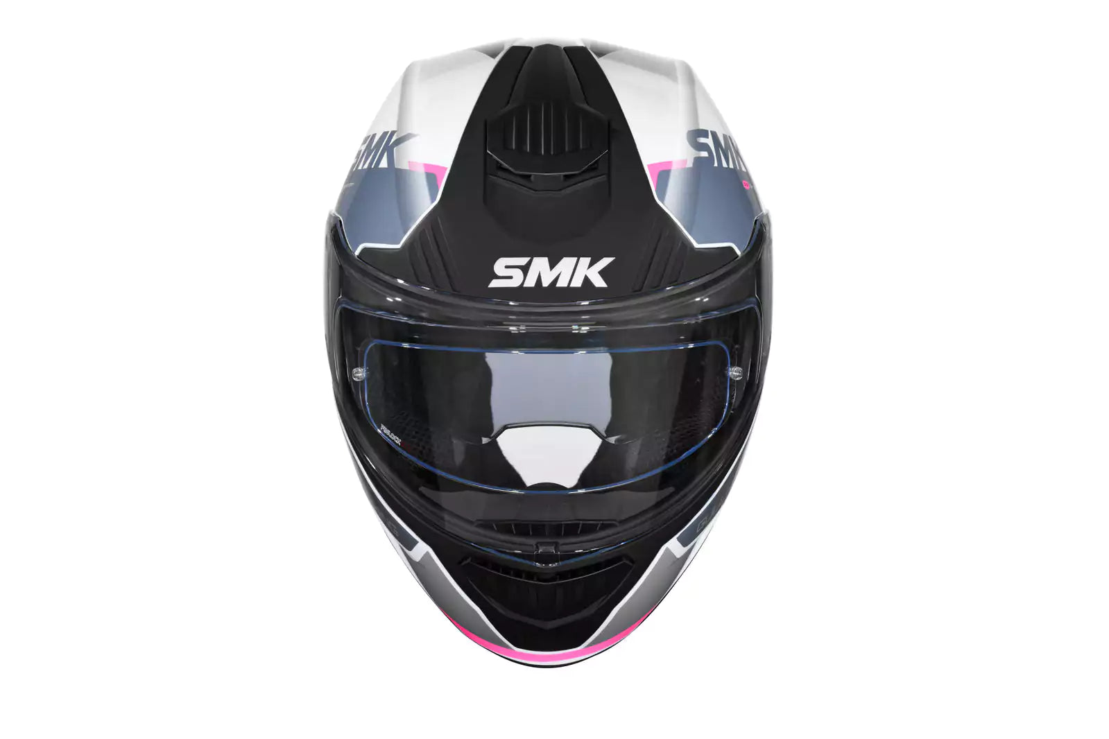 SMK GULLWING KRESTO MA169 FLIP-UP MATT WHITE PINK Motorbike Helmet (White, Pink) - Motovile