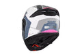 SMK GULLWING KRESTO MA169 FLIP-UP MATT WHITE PINK Motorbike Helmet (White, Pink) - Motovile