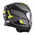 SMK GULLWING TEKKER MA264 FULL FACE MATT BLACK GREY YELLOW Motorbike Helmet - Motovile