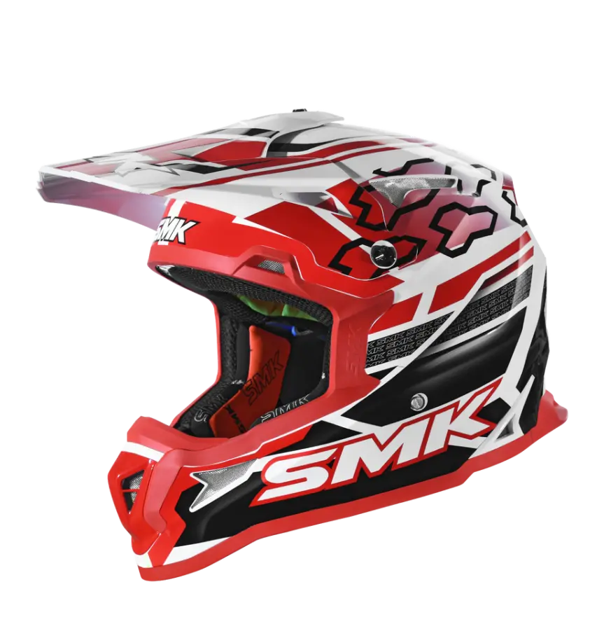 SMK Off-ROAD Allterra Tribou GLOSS RED (GL123) ATV Helmet - Motovile