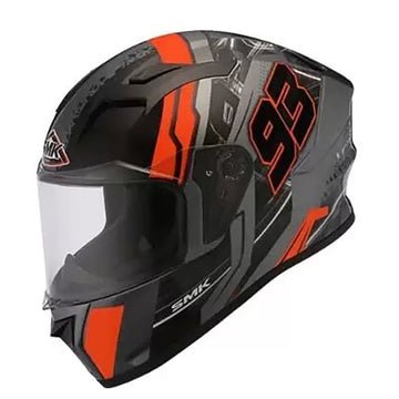 SMK Stellar Swank GLDA672 Full Face Motorcycle Helmet Anthracite Orange Black - Tinted Visor Pinlock Ready | Kuwait
