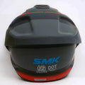 SMK Titan Carbon Fiber Glass Matt Black Red/Blue (MA235) Helmet - Motovile