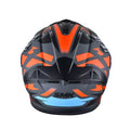 SMK TYPHOON MOTORHEAD GL676 GLOSSY GREY ORANGE Motorbike Helmet (Orange, Black) - Motovile