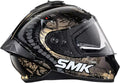 SMK Typhoon Reptile Matt Black Gold (MA277) Helmet - Motovile