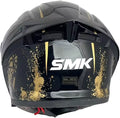 SMK Typhoon Reptile Matt Black Gold (MA277) Helmet - Motovile