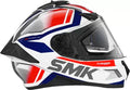 SMK Typhoon Thorn White Red Grey Gloss (GL136) Helmet -Motovile