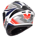 SMK Typhoon Thorn White Red Grey Gloss (GL136) Helmet -Motovile