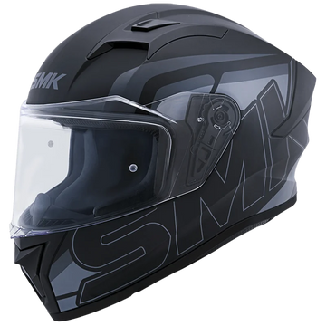 SMK Stellar Stage STMA262 Full Face Motorcycle Helmet Matt Black Grey Black - Clear Visor Pinlock Ready  | Kuwait