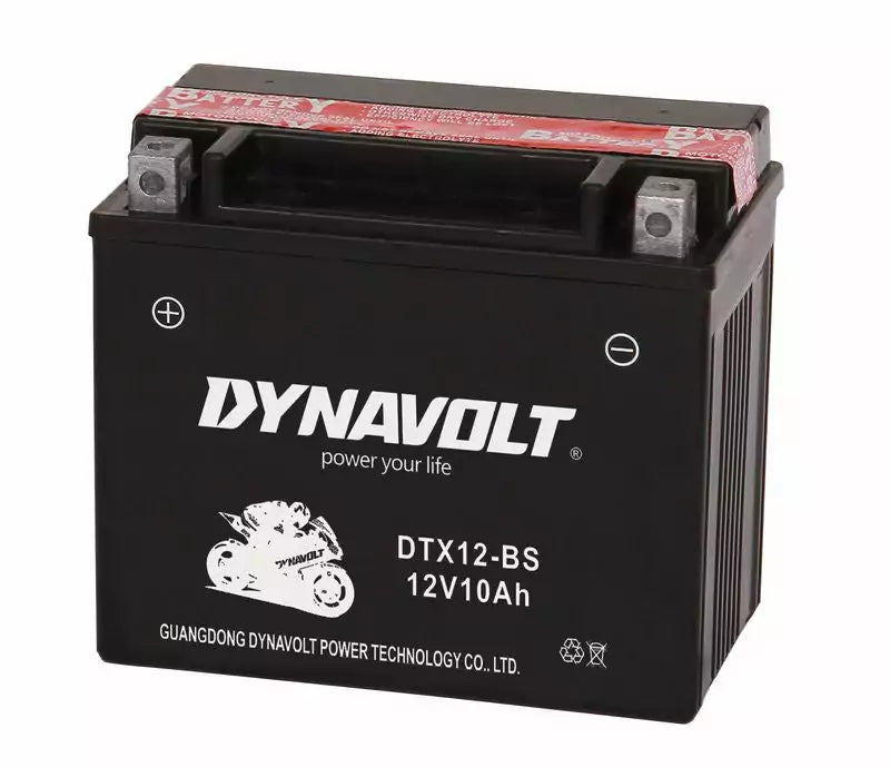 YTX12-BS DYNAVOLT AGM BATTERY 12V10AH - Motovile