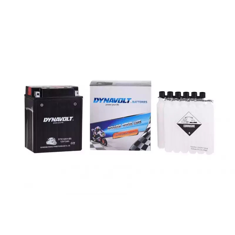 YTX14AH-BS Dynavolt AGM Battery For Motorcycle And ATV - Motovile