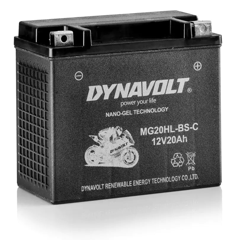 YTX20L-BS MG20HL-BS DYNAVOLT NANO GEL BATTERY 12V20AH - Motovile