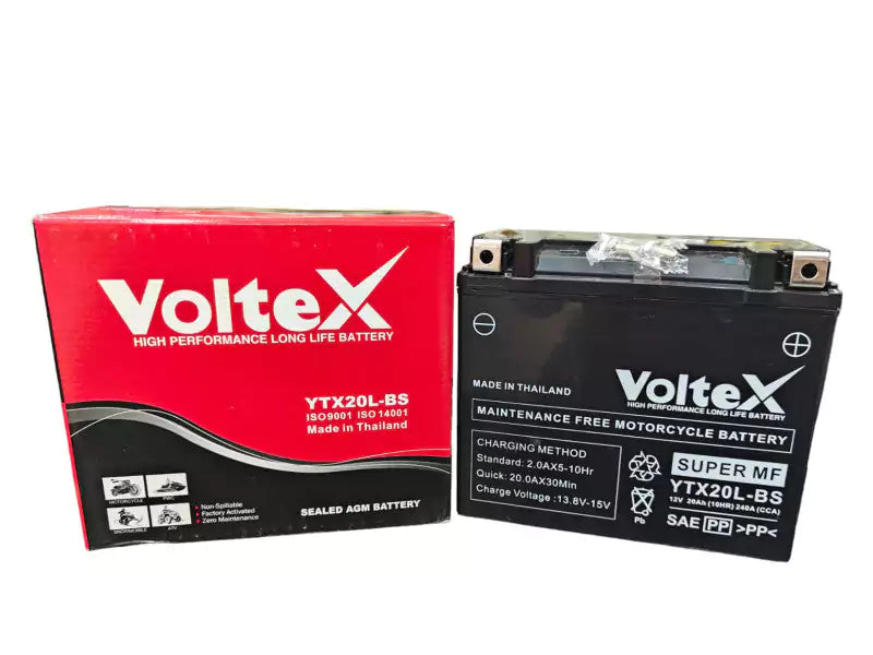 YTX20L-BS VOLTEX 12V20AMP BATTERY THAILAND - Motovile