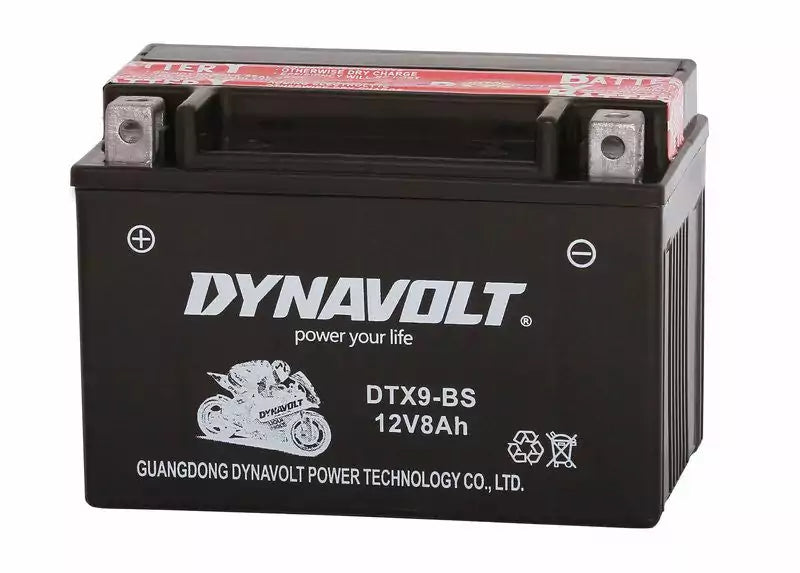 YTX9-BS BATTERY DYNAVOLT AGM 12V8AH - Motovile