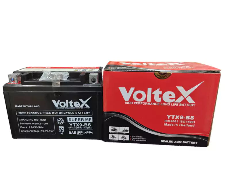 YTX9-BS VOLTEX 12V9AH BATTERY - Motovile